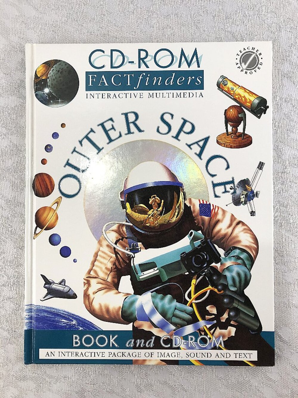 Outer Space Factfinders Astronomy Interactive Hardcover Book & CD ROM Vintage 97